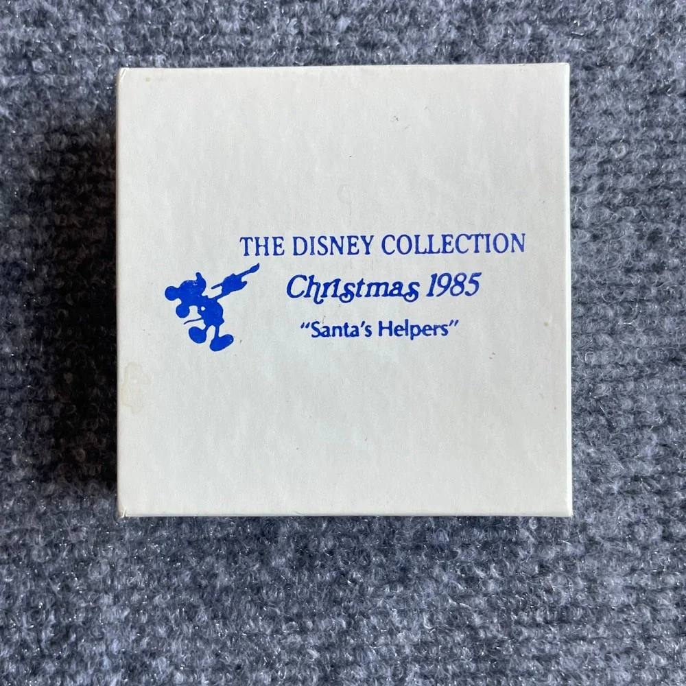 Vintage 1985 The Disney Collection Santa's Helpers Mickey Donald Ornament Boxed